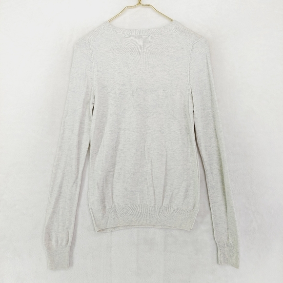 GAP White Long Sleeve Logo Printed Crew Neck Pullover Sweater 1091 - Picture 4 of 7